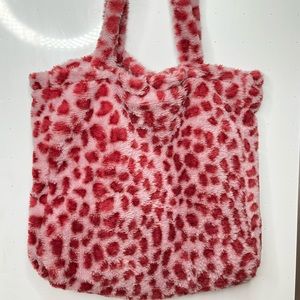 Fuzzy Cheetah Print Pink and Purple y2k Bag